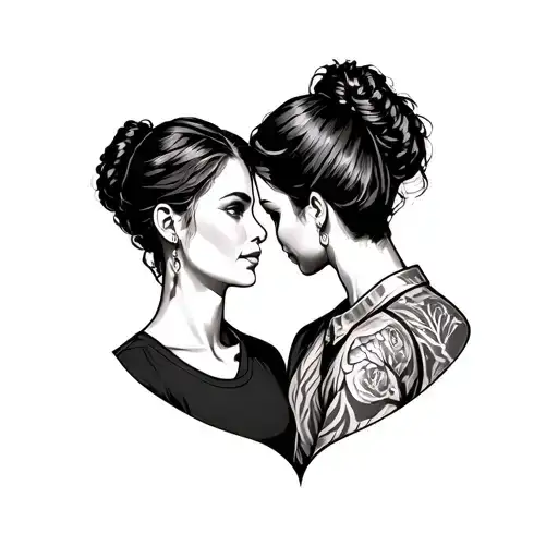 Ponytail Grabbing Frome Behind Couple