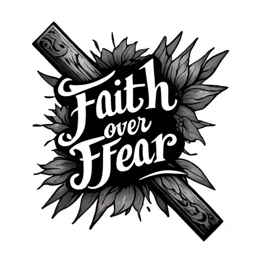 Faith Over Fear Cross