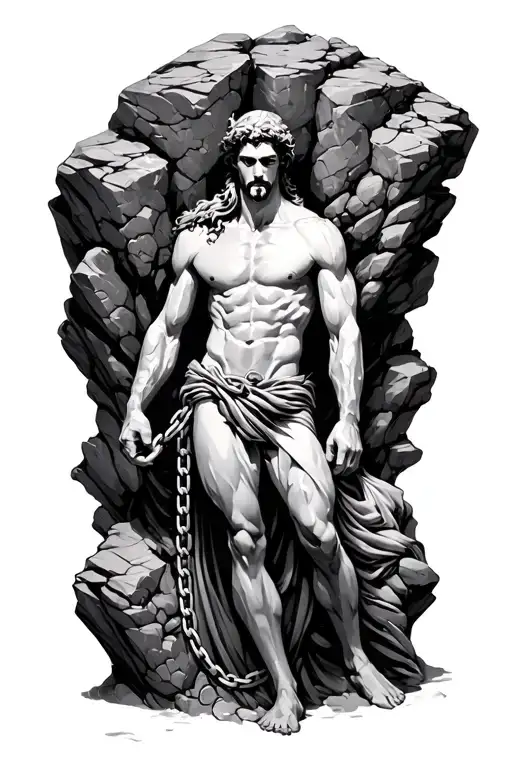 Prometheus Chained To A Rock