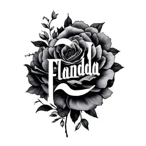 A Romantic Black And White Picture With The Word Flandra