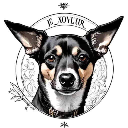 Dog Tarot Card With The Image Of Iggy From Jjba