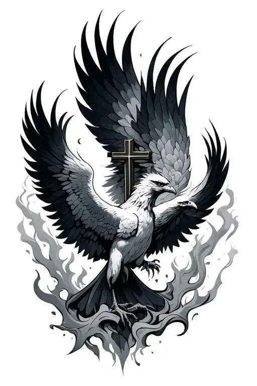 Pheonix Rising Ashes And Cross