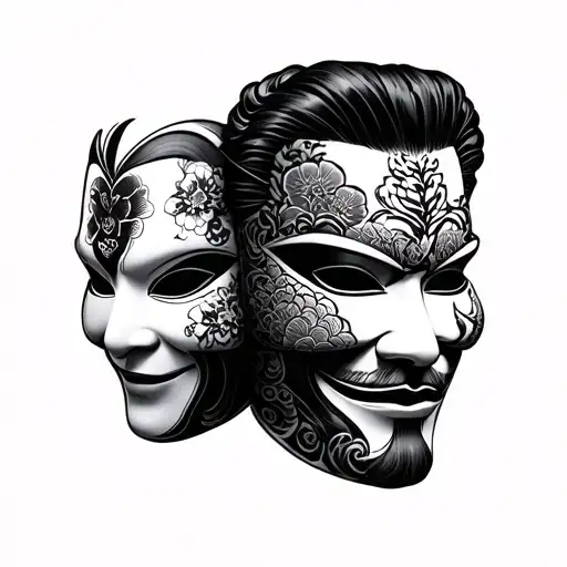 Japanese Two Faces Mask