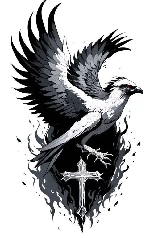 Pheonix Rising Ashes And Cross Wrapped