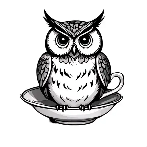 Owl In A Tea Cup