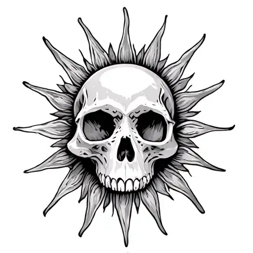 Sun Themed Animal Skull