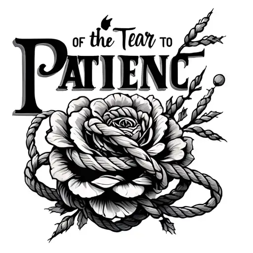 The Composition Of The Word Patience And Rope To Tear