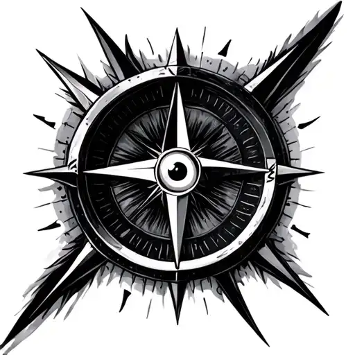 Compass With An Eye In The Middle