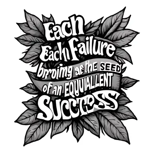 Phrase Each Failure Brings Along The Seed Of An Equivalent Success
