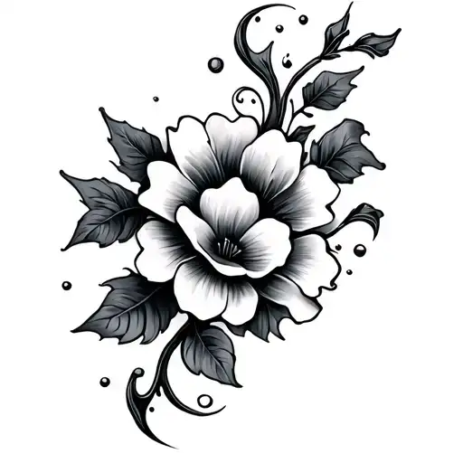 Vine Flower Water Waves