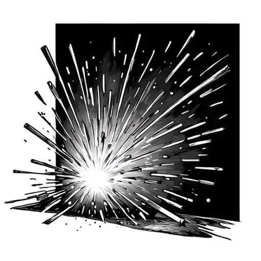 Welding Sparks Forming A Beautiful