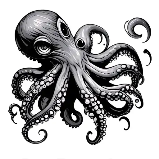 Big Scary Octopus Engraving