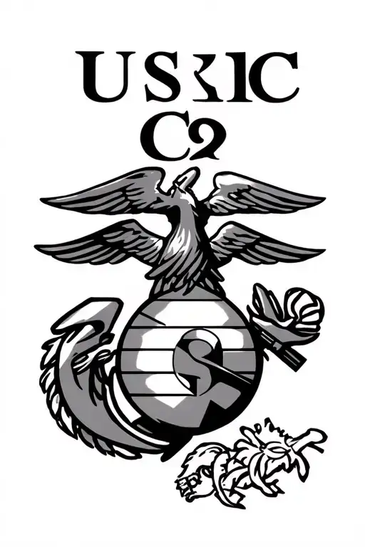 Usmc Logo Merged With Cia Logo Incorporated