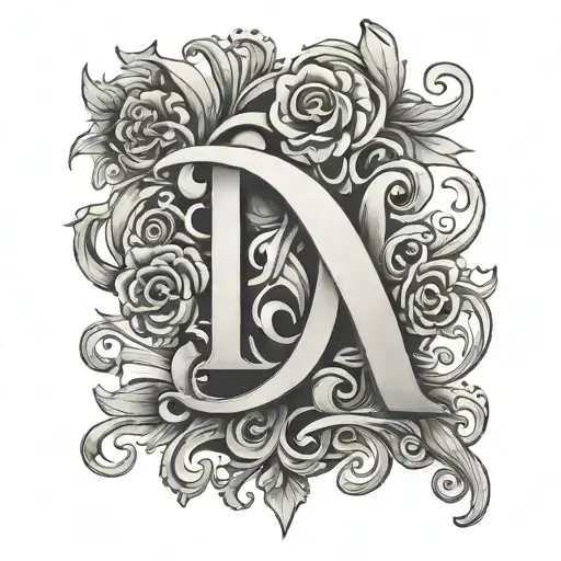 Letters An In Black Grey