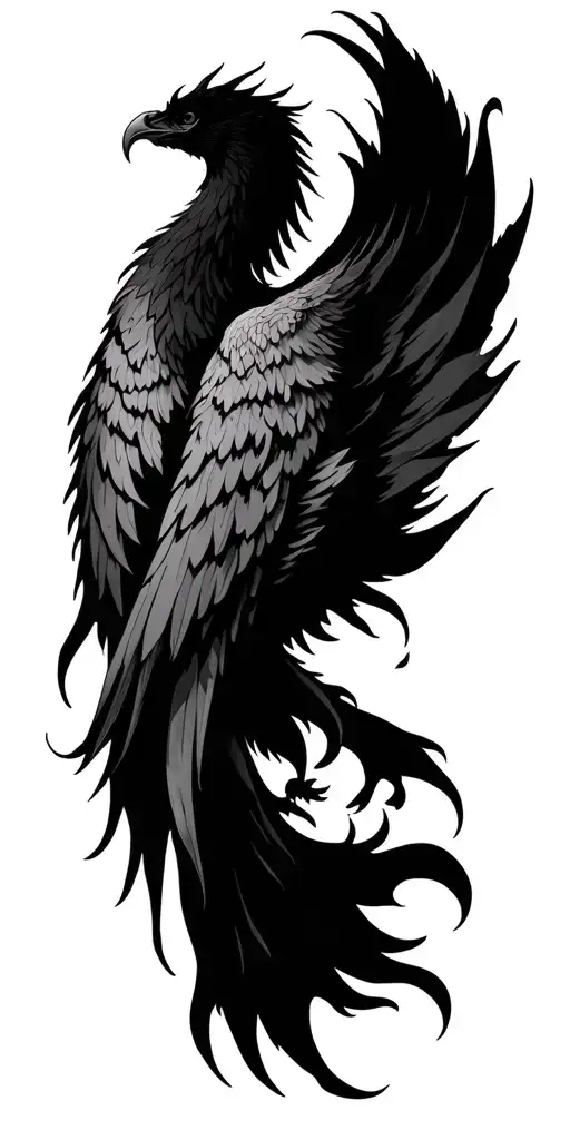 Phoenix Rising From Flames