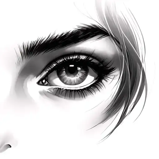 2 Female Eyes Looking