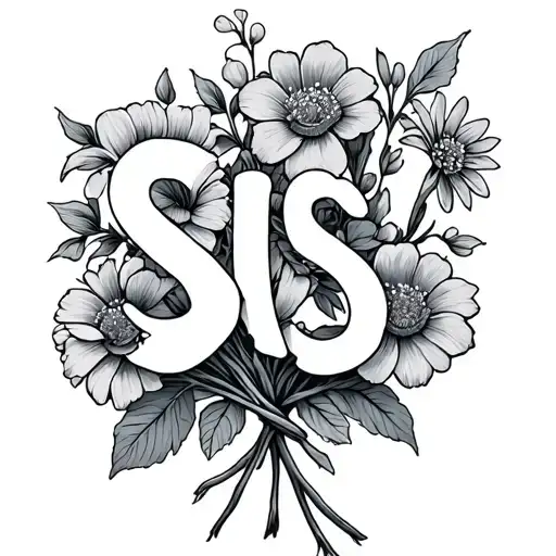 Flowers With The Word Sisu Typed Into The Stems Tied Together