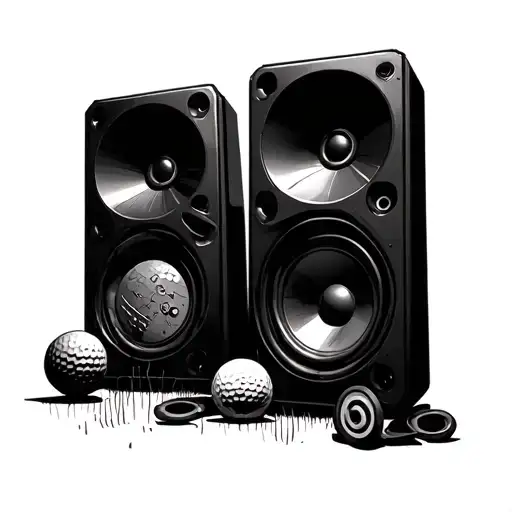 Speakers With Disc Golf Basket