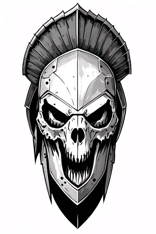 Spartan Armor With Trex Skull In The Middle