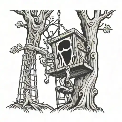 The Scream Boy Swing Set Of Tree