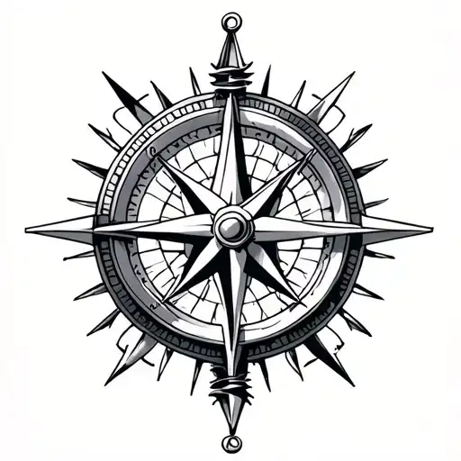 Marine Compass Anchor Sea
