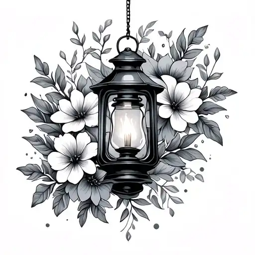 Lantern With Flowers
