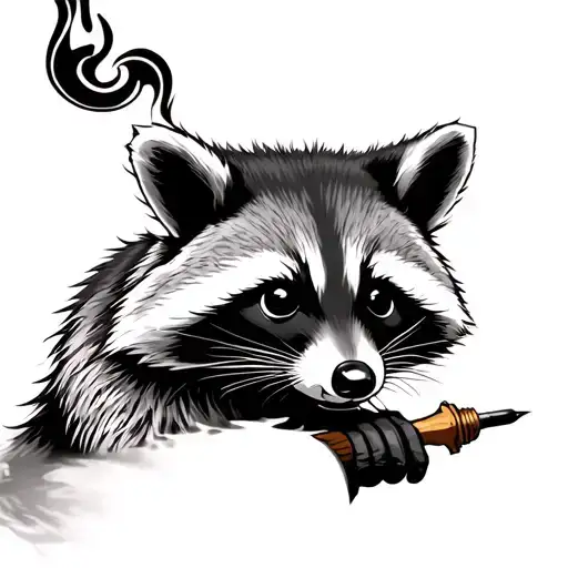 Racoon With Oxy-fuel Torch Held