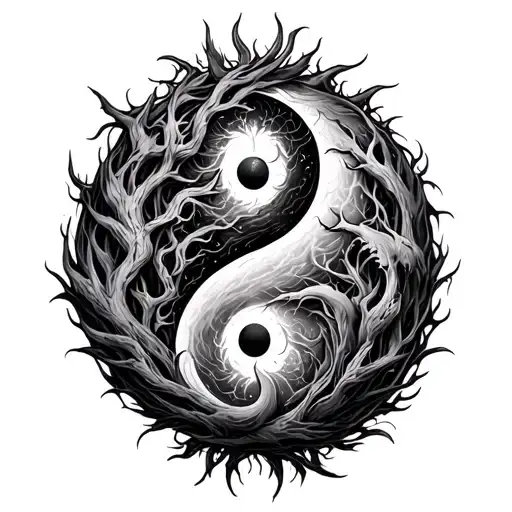 Chernobog Body Intertwined In A Yin Yang