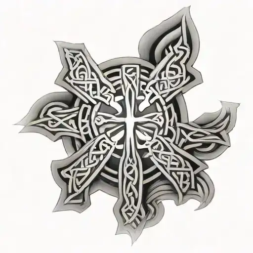 Celtic Cross With Irish Writiting