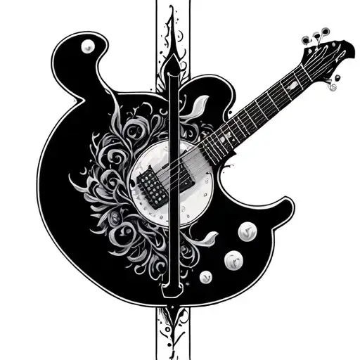 Guiter Merged With Letter G Clef Mixed