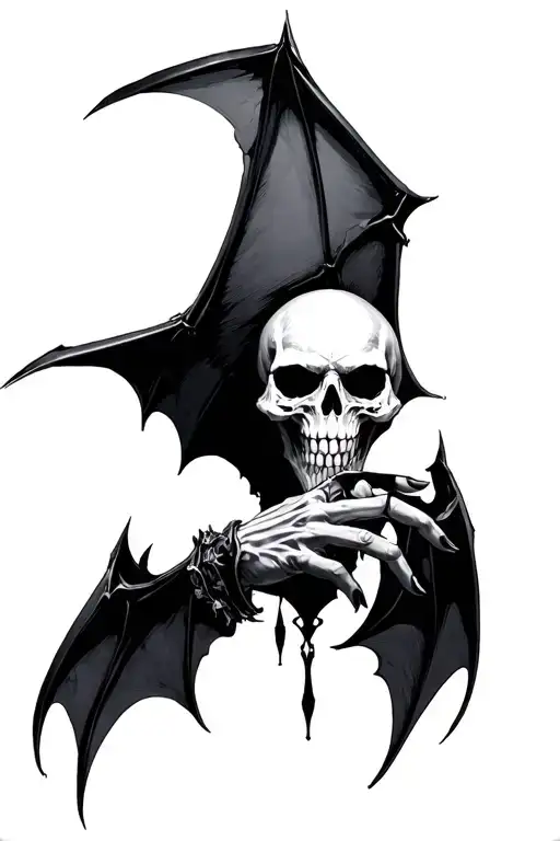 Diablo 4 Bat Wings Skull Hands Dark Eyes