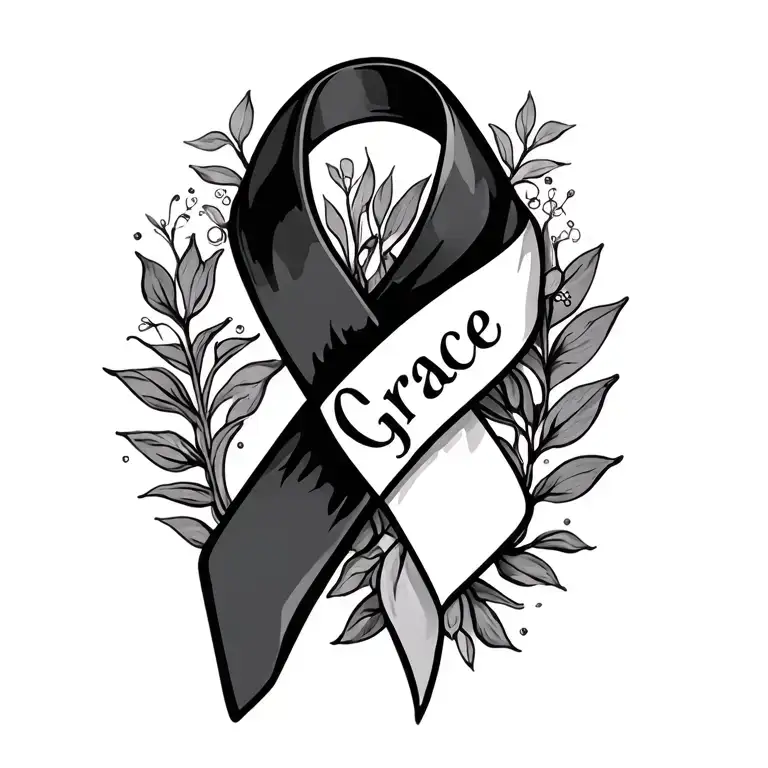 Daughters Name Is Grace And Leukemia Ribbon Intertwined