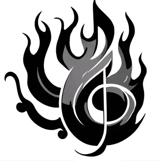 Fire And Music Note
