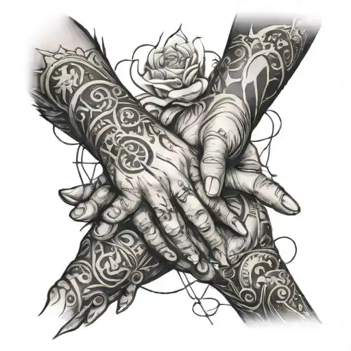 Two Hands Coming Together To Form