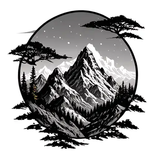 Old School Traditional Mountains Inside