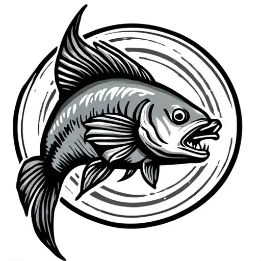 Fish Round Logo Incorporated