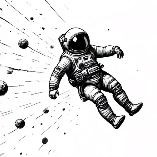 Simple Astronaut Being Abducted