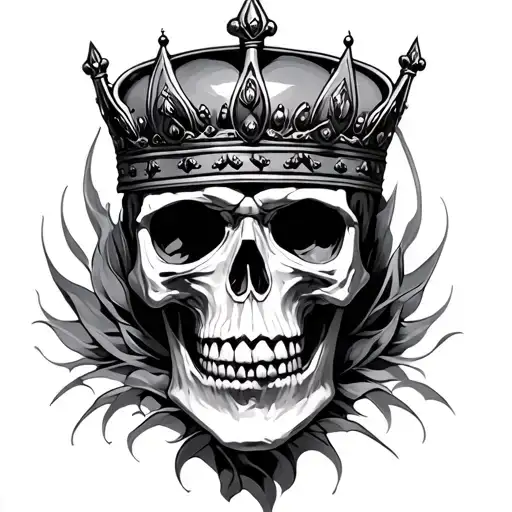 Skull Wearing A Crown
