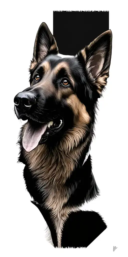 German Shepherd Dog Face