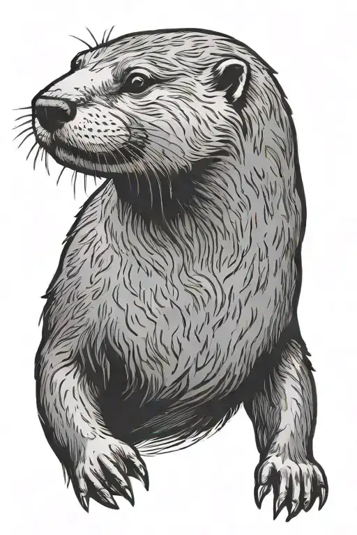 Otter Standing Proudly