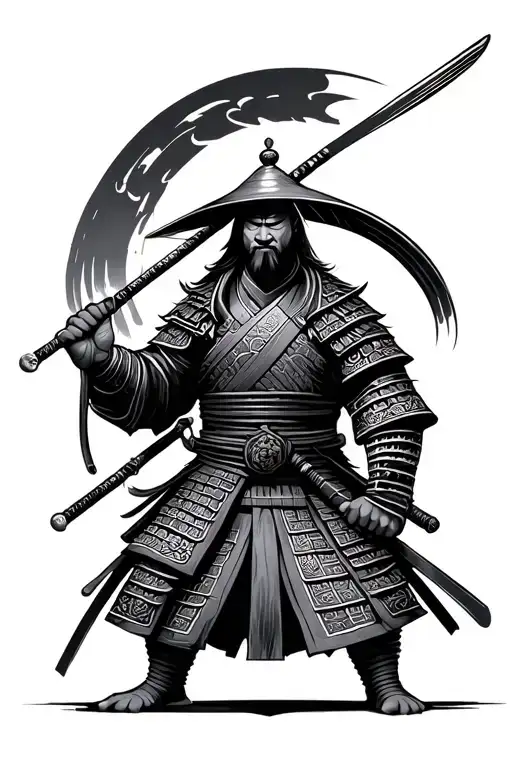 Samurai Warrior Holding