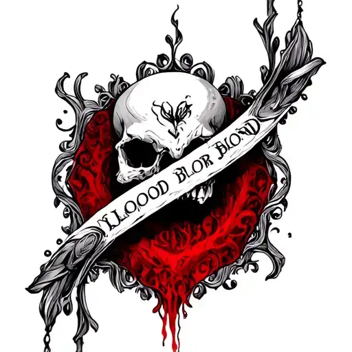 Filligree Border Dr Jeckle Blood For Blood At The Bottom