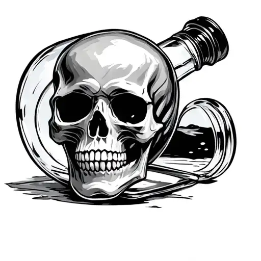 Skull In A Bottle
