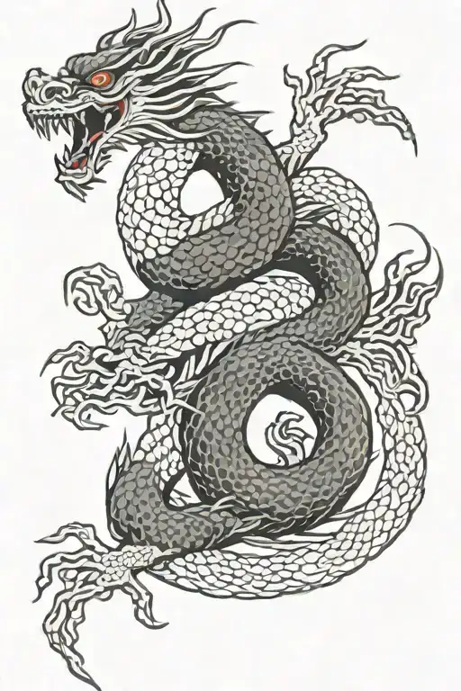 Chinese Dragon Coiled