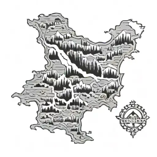Create Me A Creative Tattoo In Which You Can See The Outline Of Bosnia And Herzegovina
