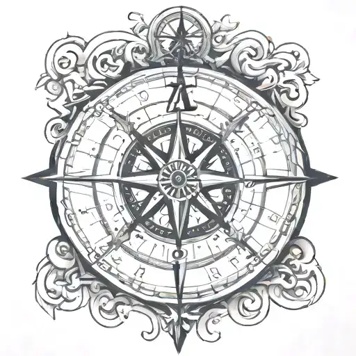Compass With A Z Character