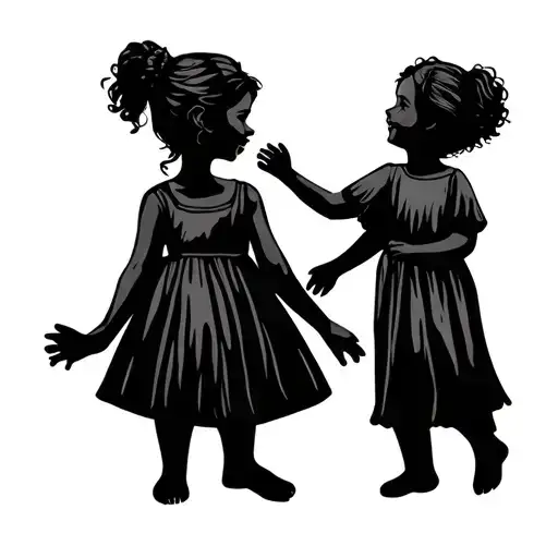 Two Children And Mom