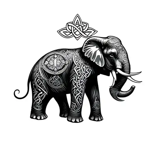 Celtic Knot With Elephant