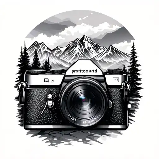 Men Click Photo Camera Mountain Landscape
