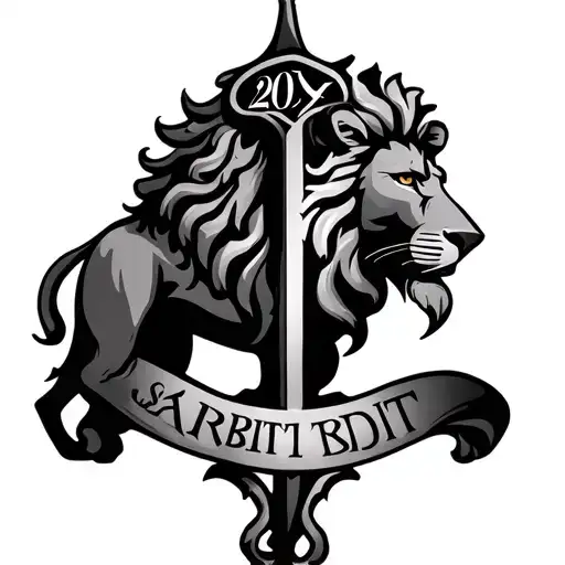 Khanda With Lion And Roman Numerals 2007 With The Name Sarbjit